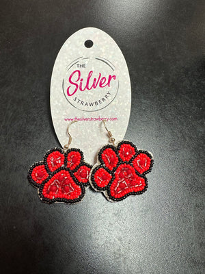 Sugar Crush Earrings- Red Cougar Paw