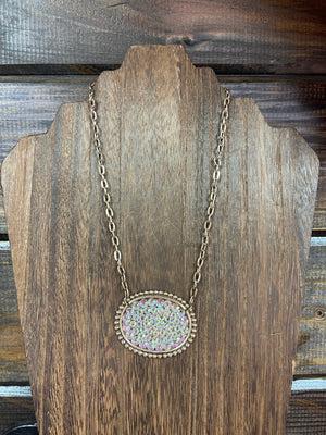 Shakin' It Necklace- "Gold" Rhinestone