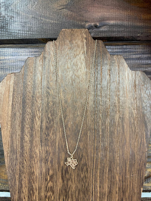 Reign Necklace- "Hammered Texas" Gold