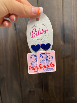 Wanna Be Earrings- "Tequila; Breakfast Of Champions"