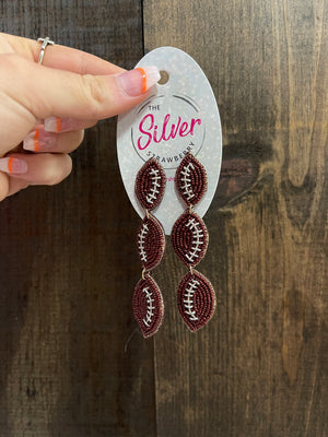 Sugar Crush Earrings- "Triple Football" Drop Down