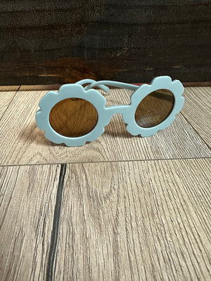 Kid Sunglasses- "Flower Shape" Grey/Blue