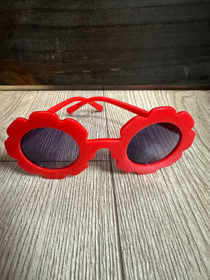 Kid Sunglasses- "Flower Shape" Red