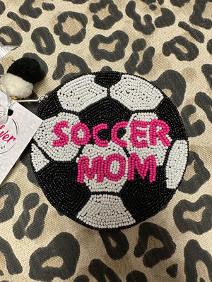 Coin Purse Wallet- "Soccer Mom" Hot Pink