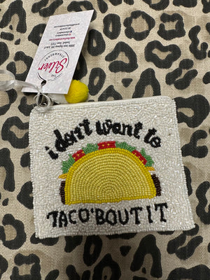 Coin Purse Wallet- "Taco 'Bout It"