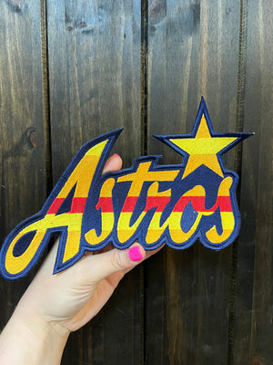 Embroidery "T-Shirt" Patches- "Astros" Star