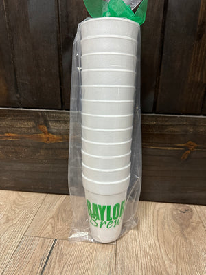 Styrofoam Cups- "Baylor Brew"