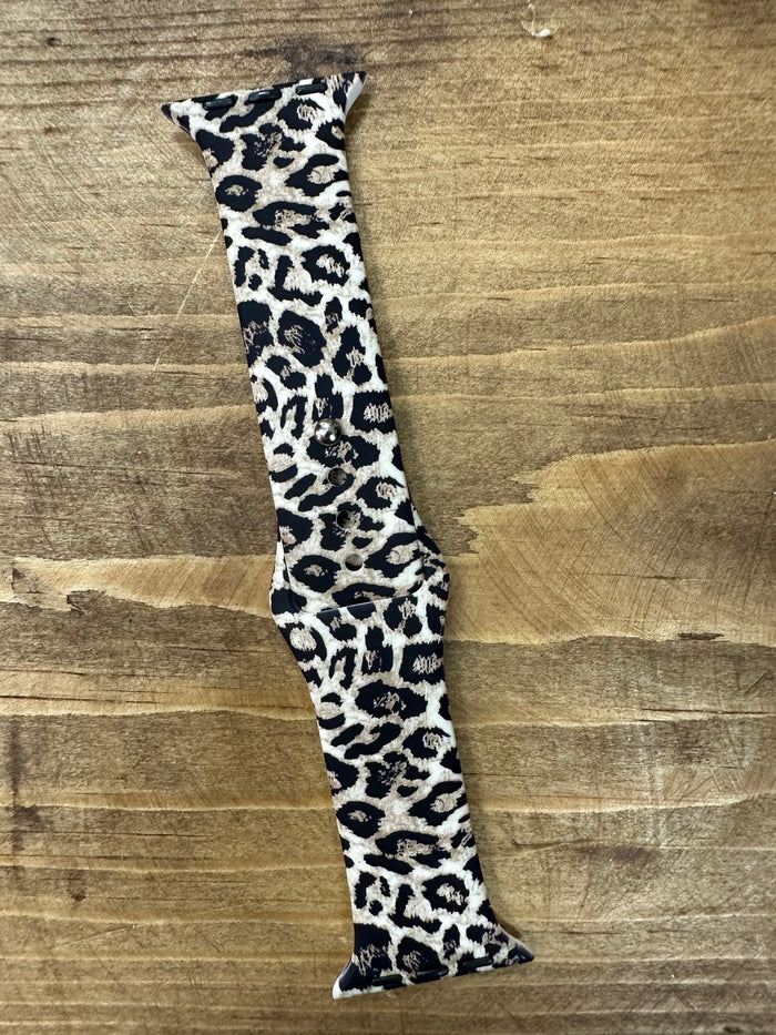 Silicone Watchband- Brown Leopard