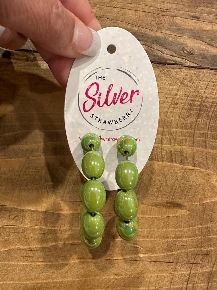 Lolli Earrings- "Iridescent" Green