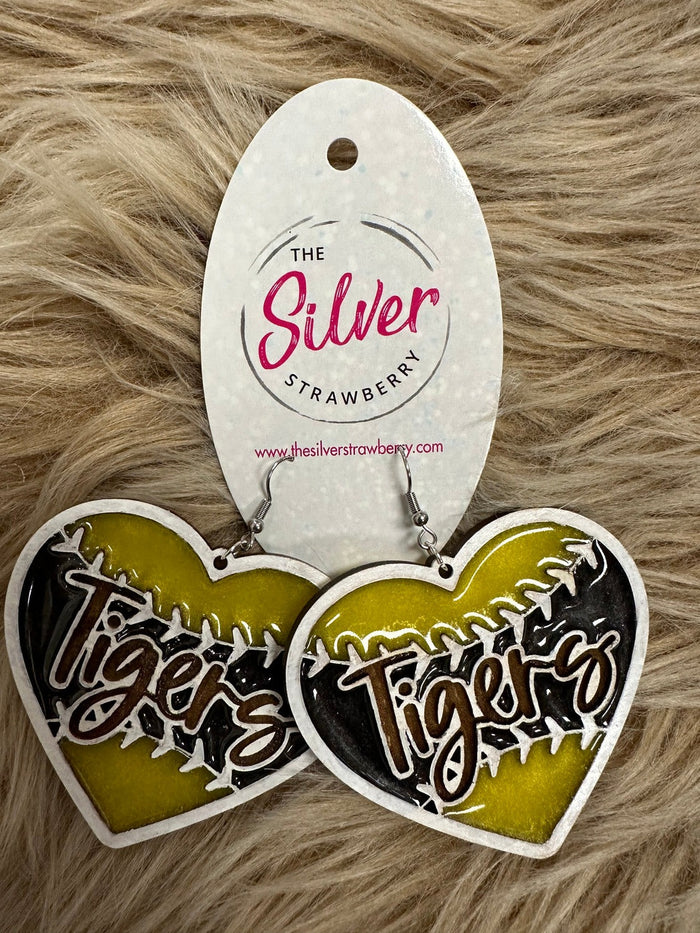 Baseball Squad Earrings- "Tigers"