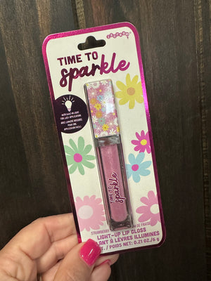 "Time To Sparkle" Lip Balm- Light Up "Strawberry Scent"