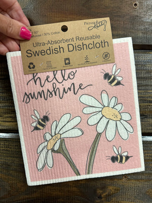Swedish Cloth Set- "Hello Sunshine; Bees"