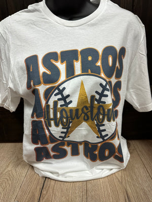 Houston Star Astros Tee – The Silver Strawberry