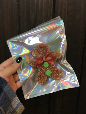  "Gingerbread Cookie" Red Bow GB