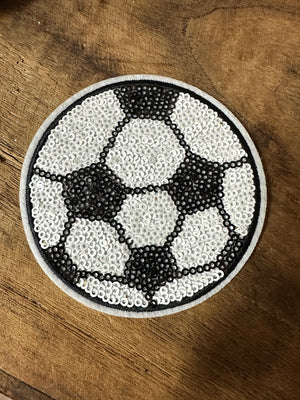 Sequin Hat Patches- "Soccerball" (3.5X3.5)