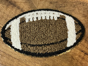Chenille "T-Shirt" Patches- "Brown Football" (6.5X4)