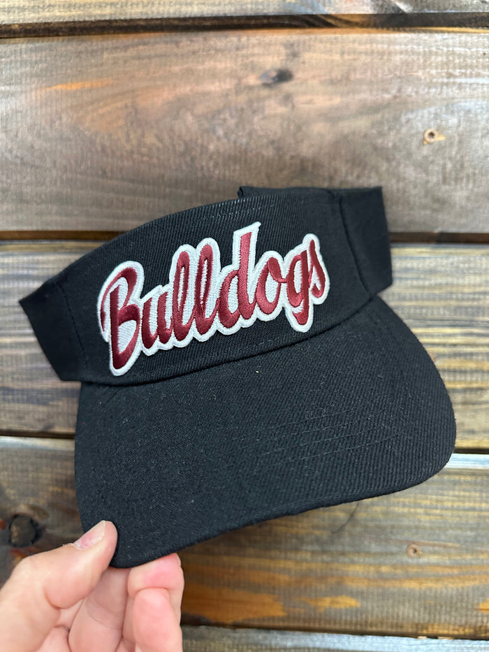 "Bulldogs Patch" Black Visor Hat