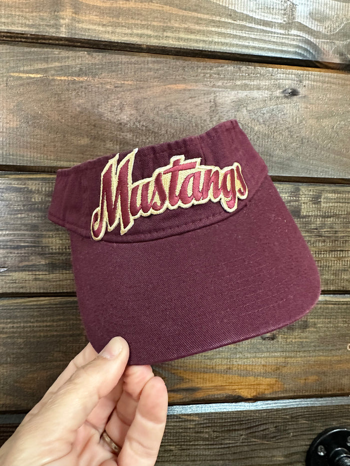 "Mustangs Patch" Maroon Visor Hat