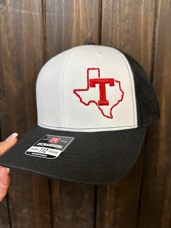 "Tomball w/ Texas" Side Black & White Snapback Hat
