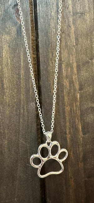 Reign Necklace- Silver "Cougar Paw"