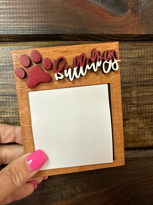 Sticky Note Holder- Bulldogs