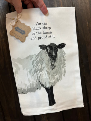 Kitchen Towels- "Black Sheep Of The Family"