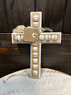 Mud Pie Home Décor- "Medium Beaded Cross"