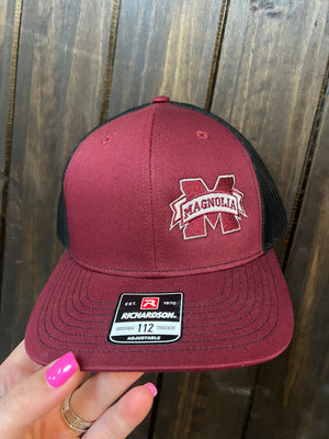 "Magnolia Logo" Maroon & Black Hat