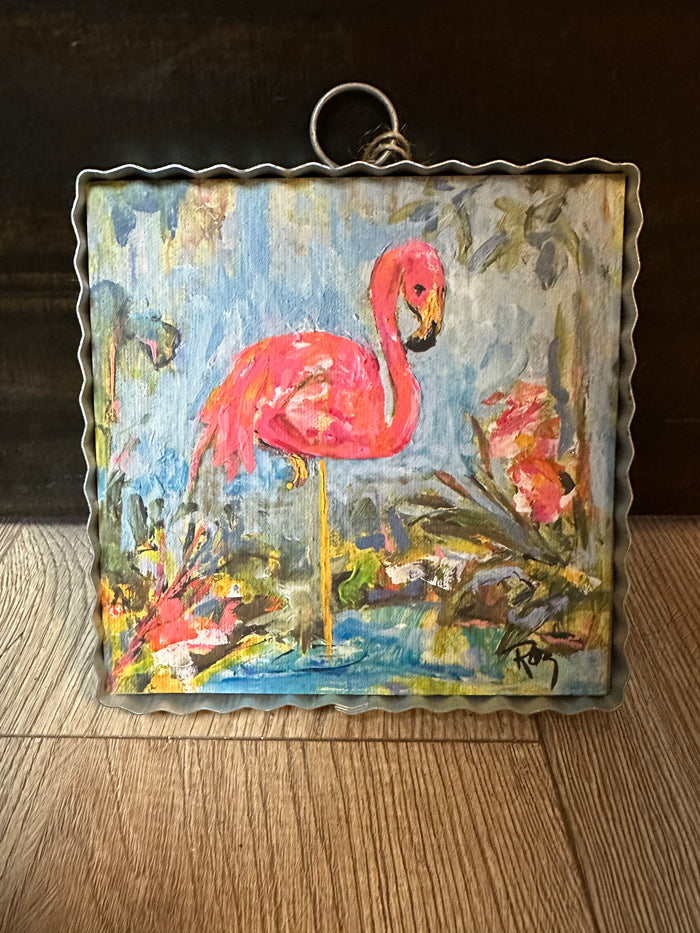 Round Top Collection- "Standing Flamingo" Mini Display Charm