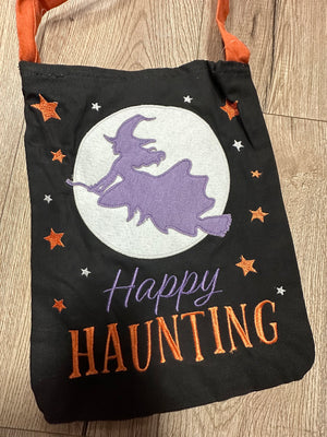 Trick Or Treat Bags- "Happy Haunting"