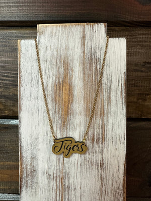 Elaine Necklace- "Tigers" Acrylic