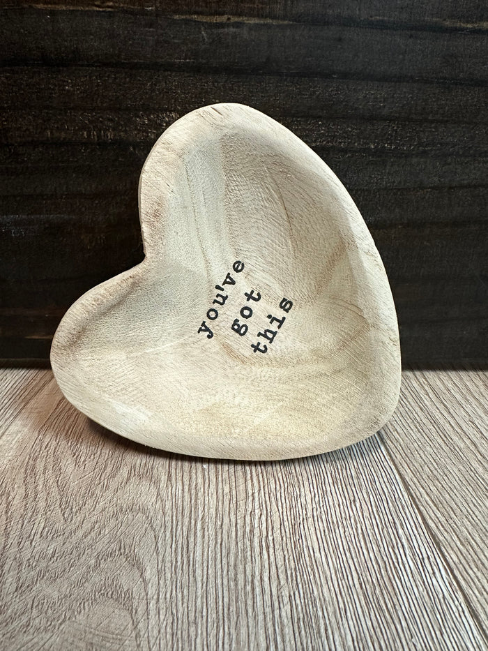 Mud Pie Home Décor- "Got This" Wood Heart Trinket Day