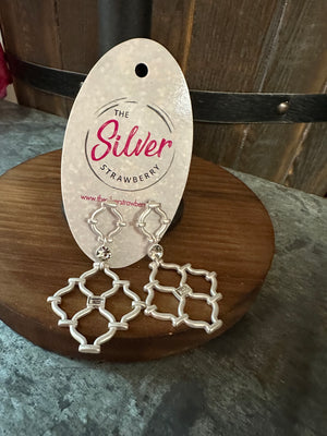 Shelley Earrings- "Clover Cluster" Silver