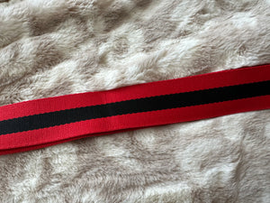 Ava Purse Strap- "Red & Black" Stripes