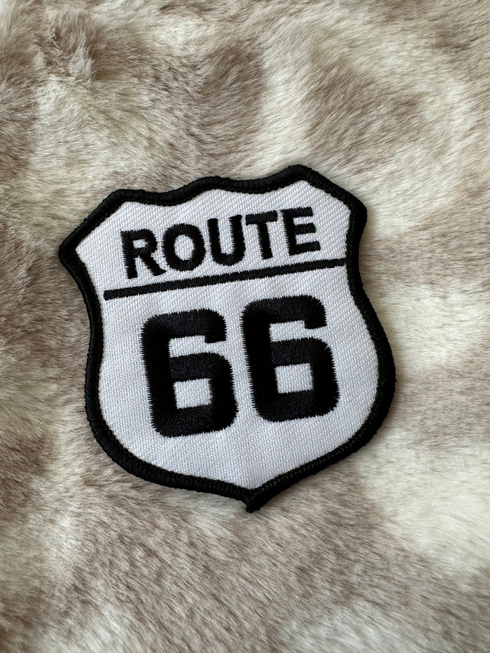 Embroidered Hat Patches- "Route 66" (2.5X2.5)