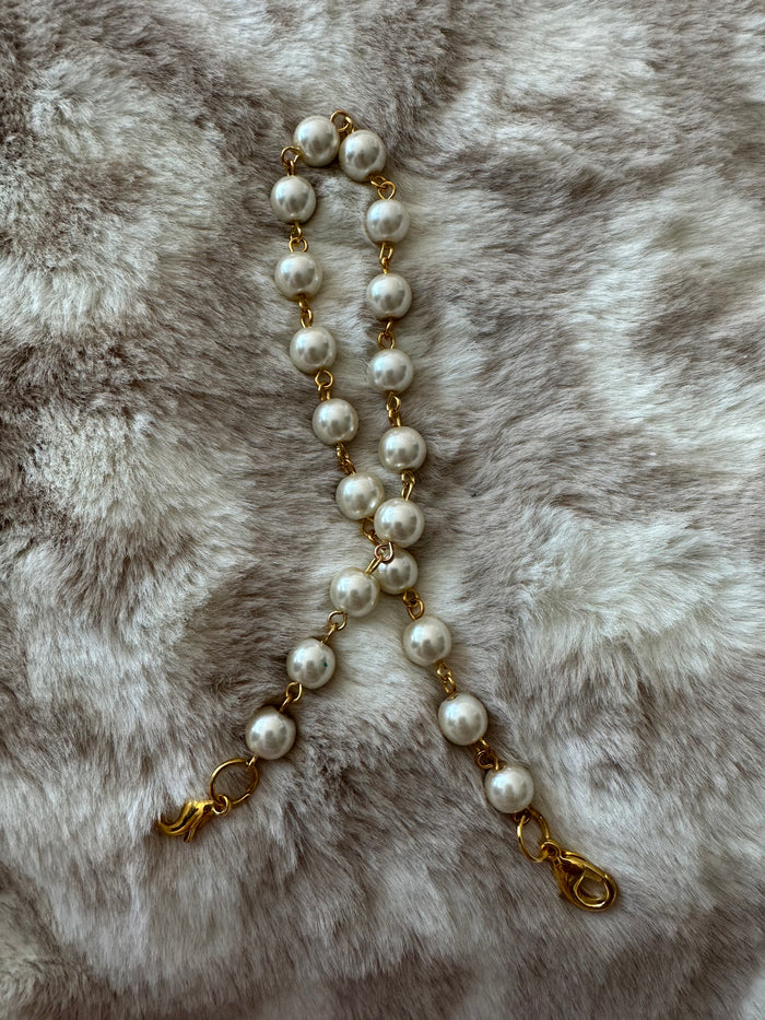 "Marlie" Hat Bands- Gold & Pearls