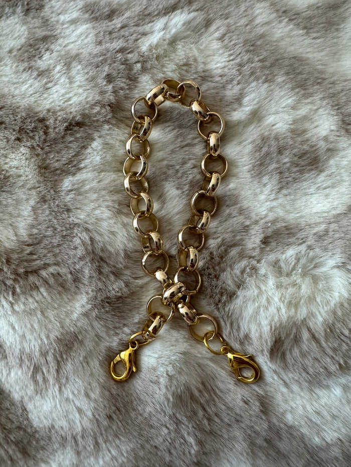 "Shelley" Hat Bands- "Circle Interlocked Single Chain" Gold