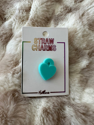 Straw Charms- "Tiffany Heart"