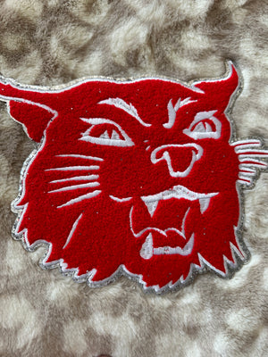 Chenille "T-Shirt" Patches- "Cougar Mascot" (10X7.5)