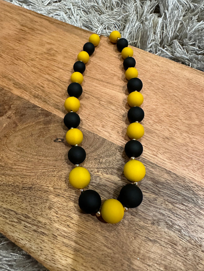 Cherille Sports Necklace- Gold & Yellow