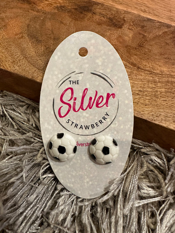 Sports Stud Earrings- Soccer