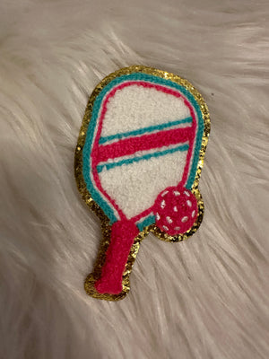 Chenille Hat Patches- "Pickleball Paddle" (2X4)