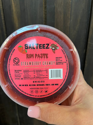 Salteez Rim Paste Tub- Strawberry Chamoy