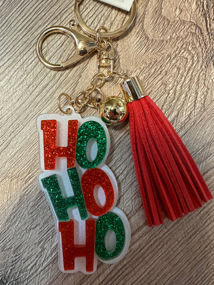 Glossy Acrylic Keychains- "Ho Ho Ho"