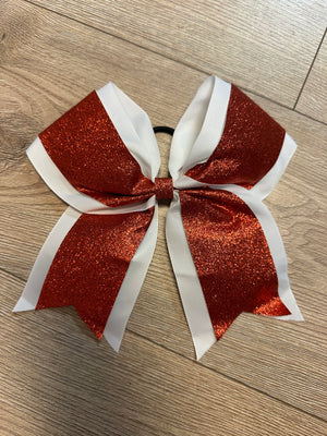 Cheer Double Bows- Red & White