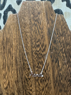 Reign Necklace- "Mama" Script