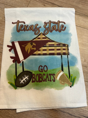 Kitchen Towels- "Tailgating; Texas State"