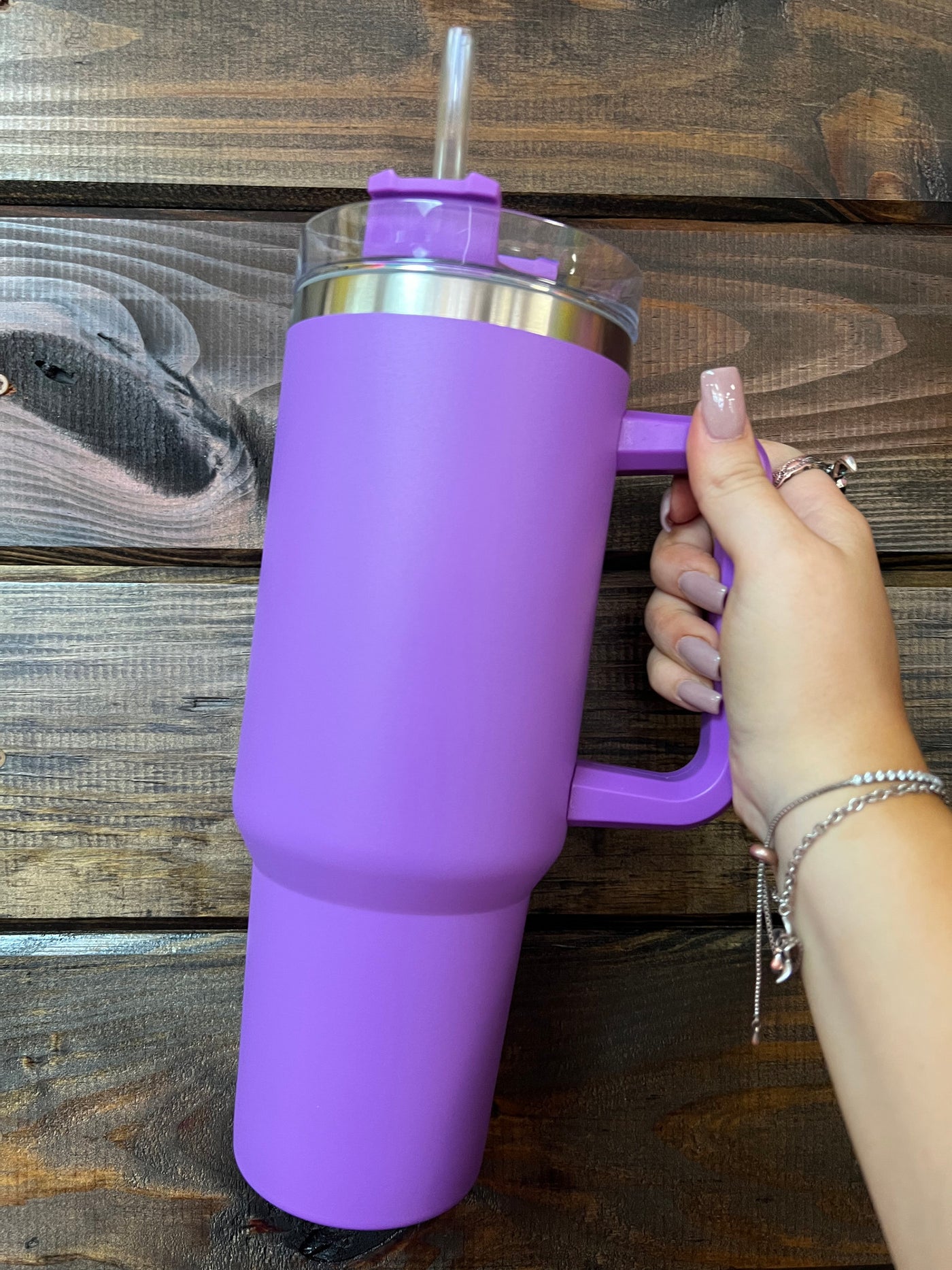 Handle Insulated Cup- Maroon (40oz)