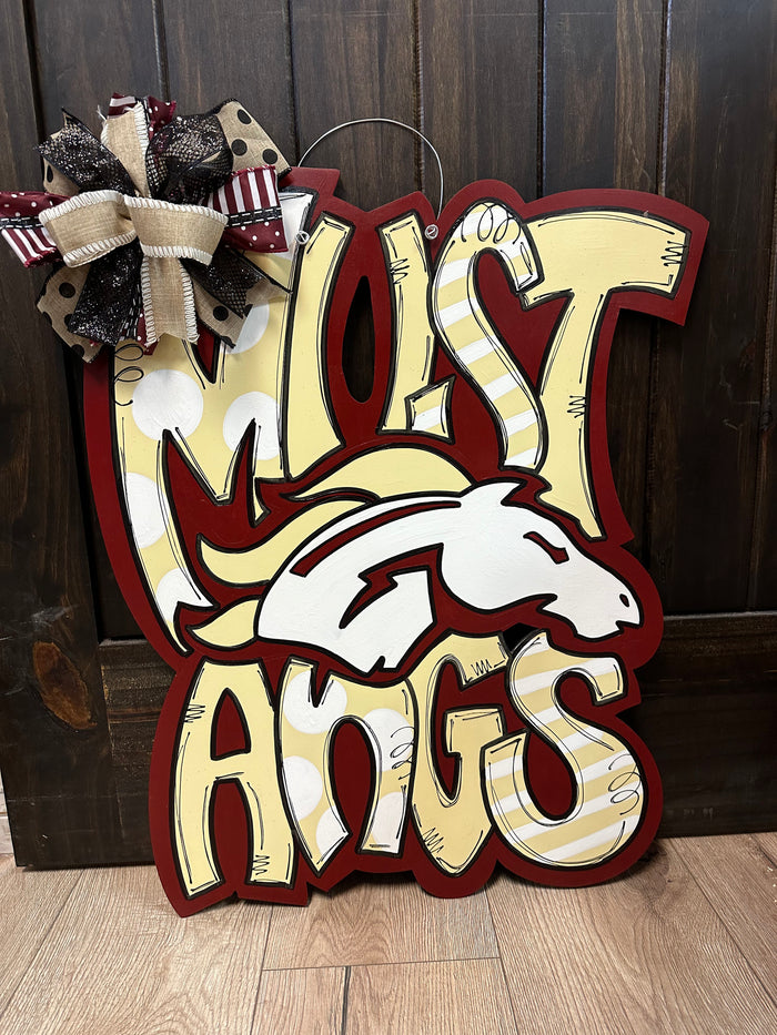 Wall Décor Hanger- "Mustangs"