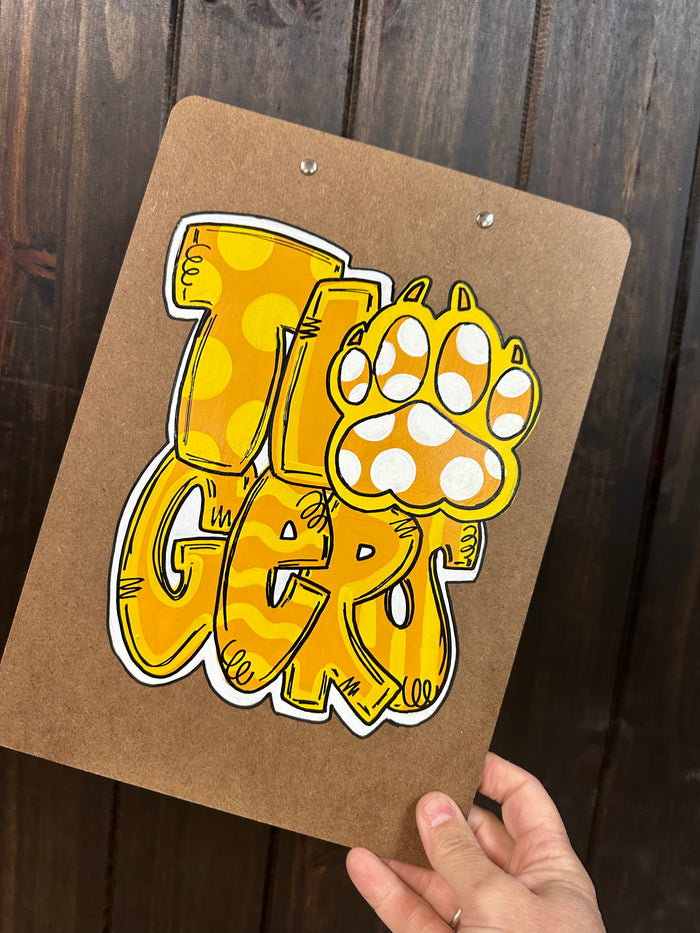 Wooden Clipboards- "Tigers"